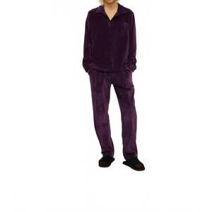 NEW OAS velour velvet pants in purple